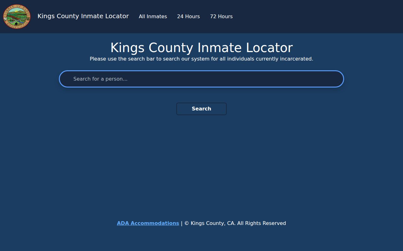 Lemoore people search Kings County inmate locator