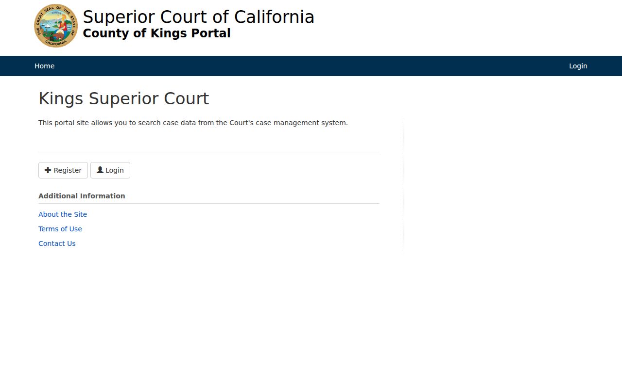 Lemoore people search Kings Superior Court case portal