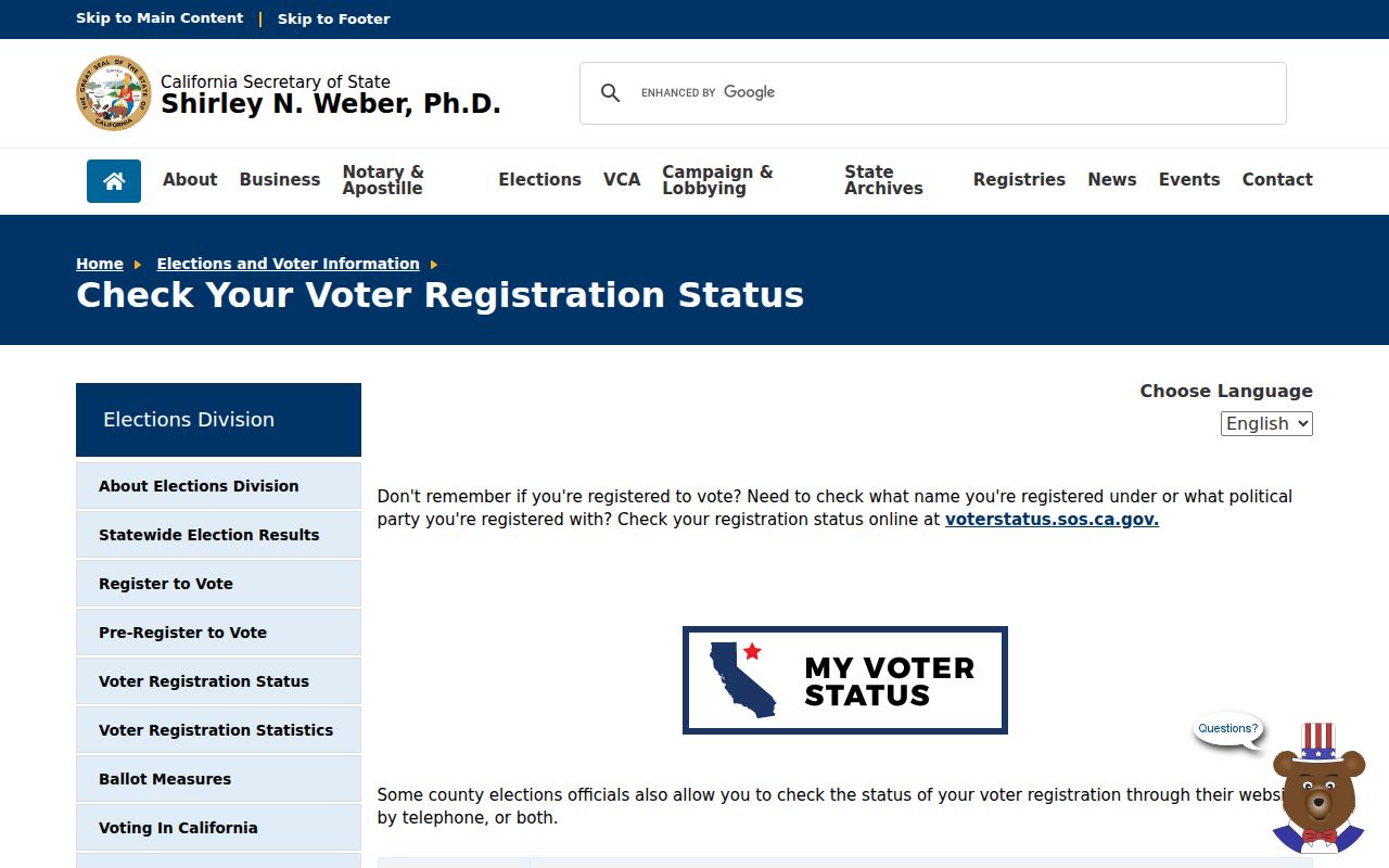 Lemoore voter registration records status overview